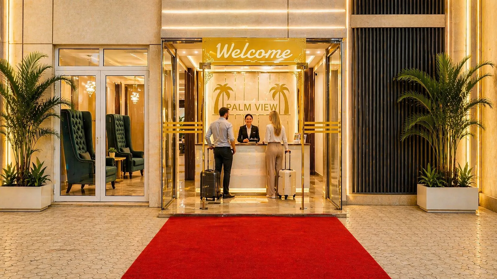 Hotel Palm View entrance
