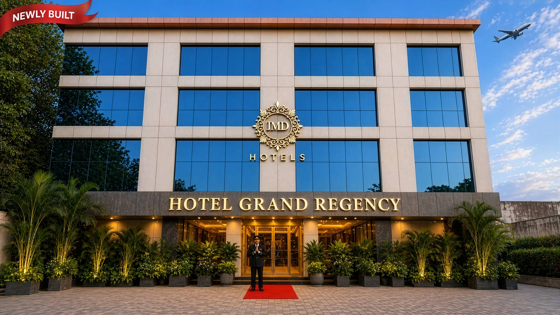 Hotel JMK facade, Pravakars Hospitality